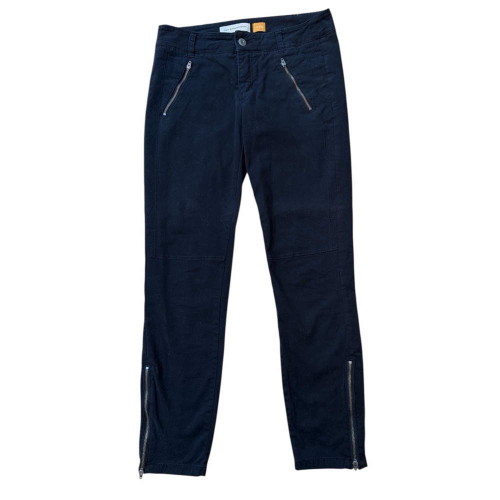 Pilcro Anthropologie Black Skinny Jeans with Zipper Details